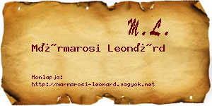 Mármarosi Leonárd névjegykártya